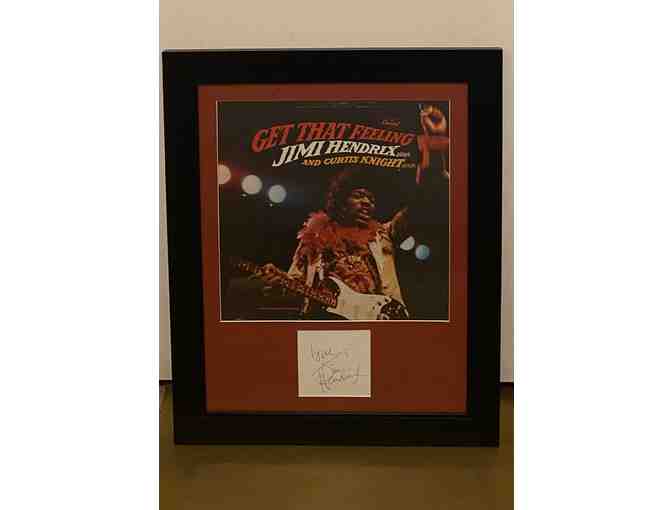 JIMI HENDRIX AUTOGRAPH /SIGNED ALBUM PAGE VINTAGE RECORD FRAMED