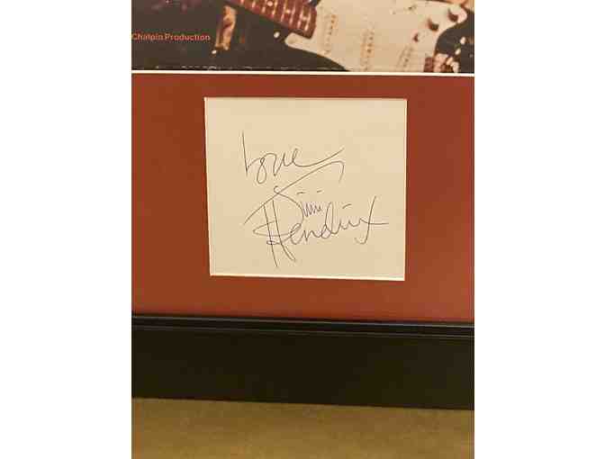 JIMI HENDRIX AUTOGRAPH /SIGNED ALBUM PAGE VINTAGE RECORD FRAMED