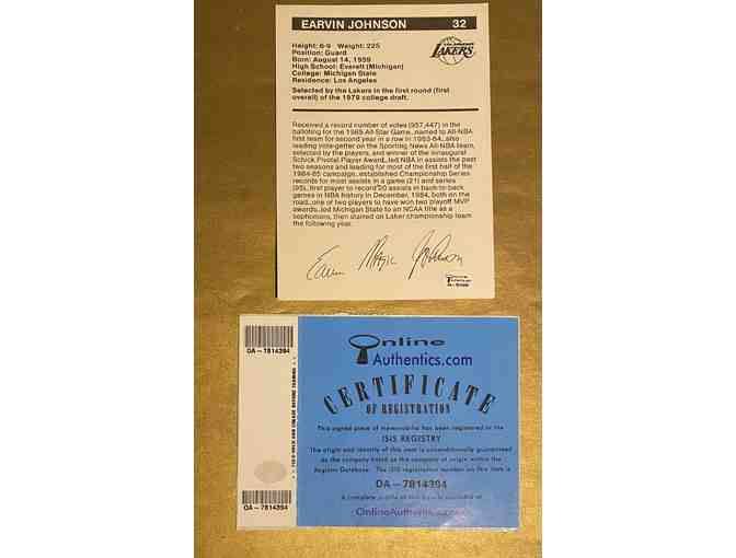 Magic Johnson Autographed Limited Edition Lakers Basketball Card 1983 BASF Rare