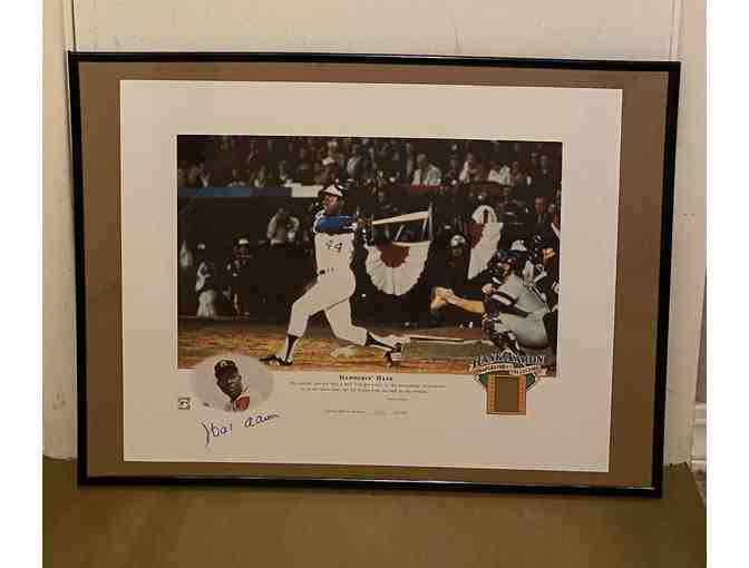 Hank Aaron Signed Cooperstown Collection Limited Edition Print