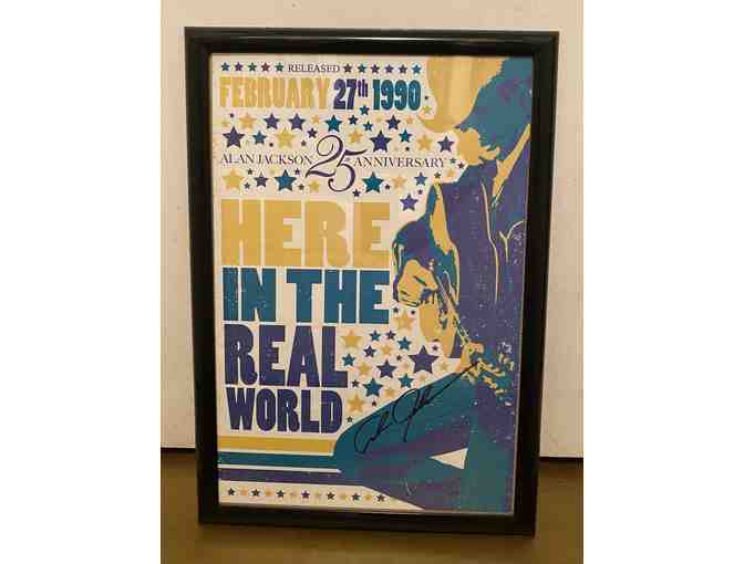ALAN JACKSON Signed Autograph 'Here In The Real World' 12x18 Poster Framed