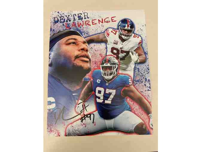 New York Giants Pre-autographed Lithograph Poster of Dexter Lawrence - Photo 1