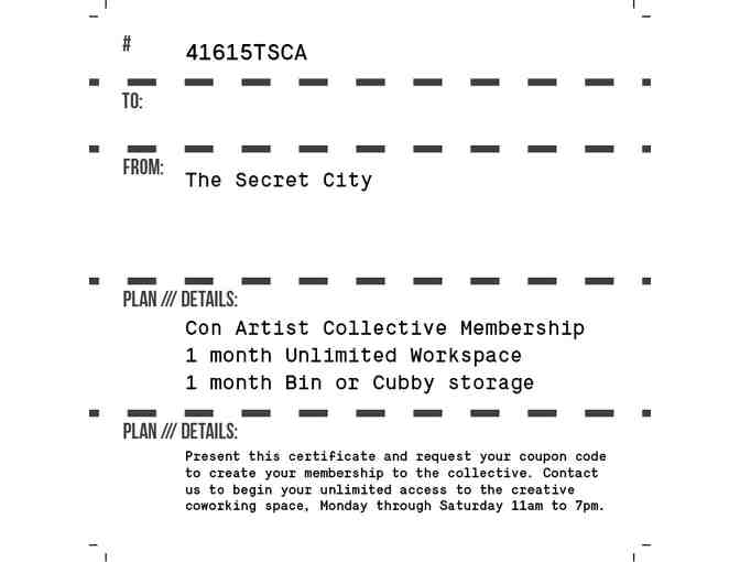 Con Artist Collective Membership