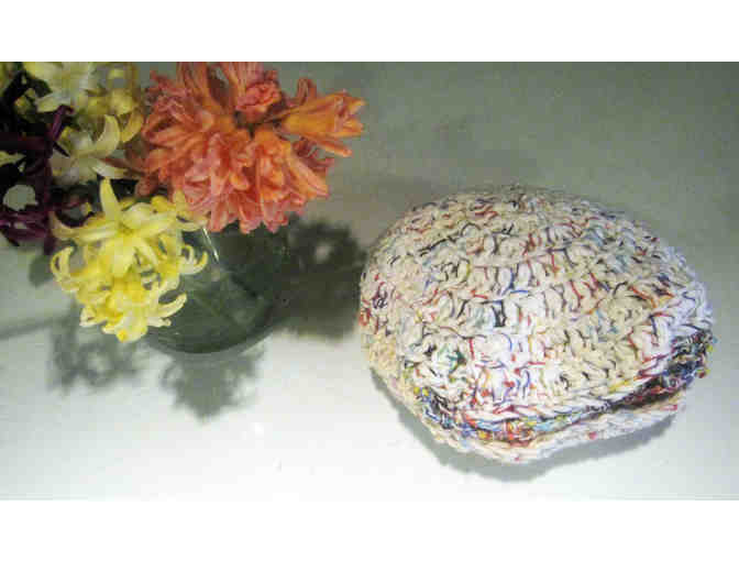 A Crocheted Backpack by Sandye Renz