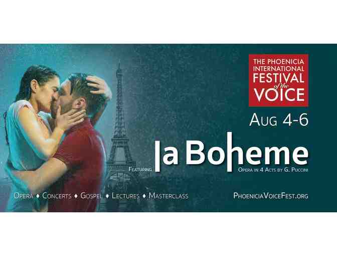 2 VIP Tickets for La Boheme at Phoenicia Festival of the Voice - Photo 1