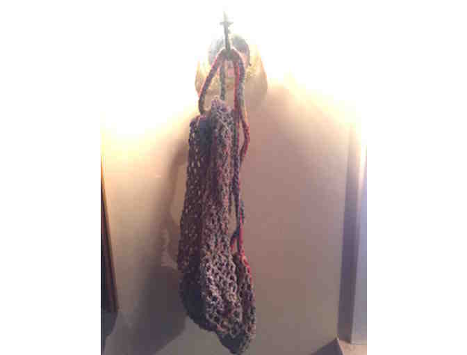 Knit Backpack by Sandye Renz (Pastel Rainbow)