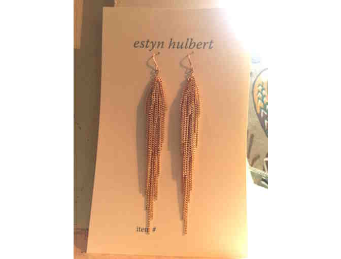 Long Chain Icicle Earrings by Estyn Hulbert