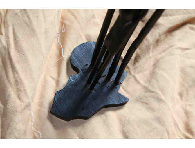 Ebony family carving in traditional Maasai style