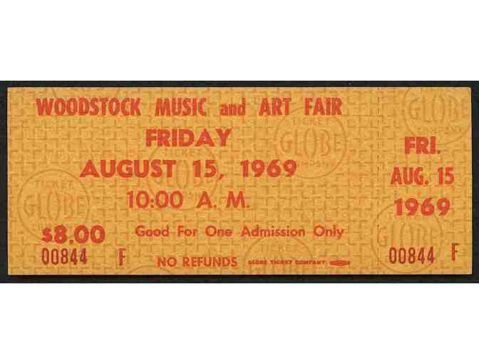Authentic Unused Woodstock Ticket from Friday August 15, 1969