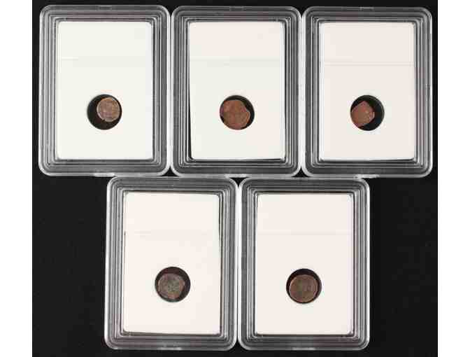 Lot of (10) Roman Widow's Mite Sized Bronze Coins 50 BC - 400 AD (INB Encapsulated)
