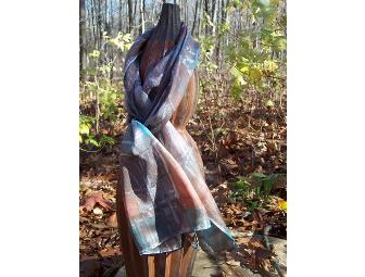 Original Printed Silk Scarf--Wearable Art!