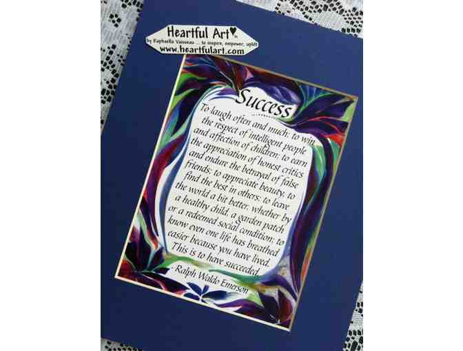 Success by Emerson 8x10 Heartful Art matted print
