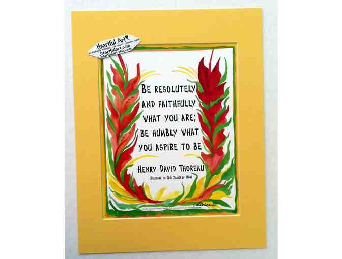 Be Resolutely 11x14 Heartful Art print with mat