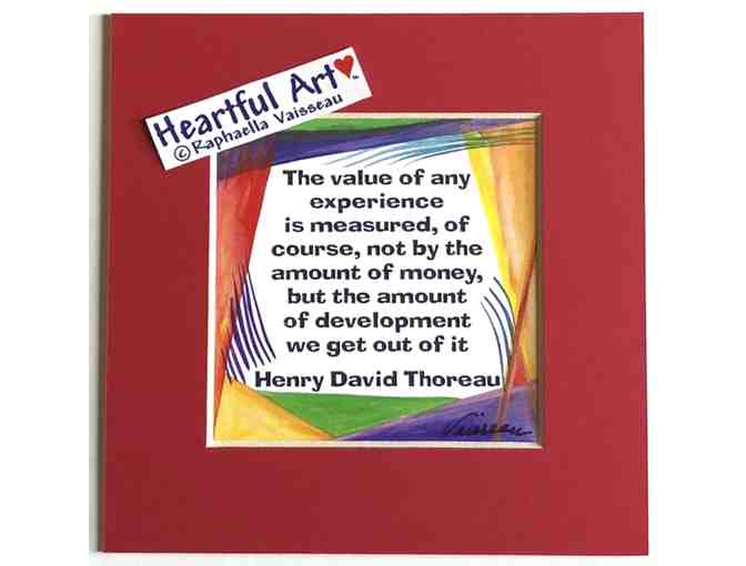 5x5 Thoreau Quote - Value of any experience - Photo 1