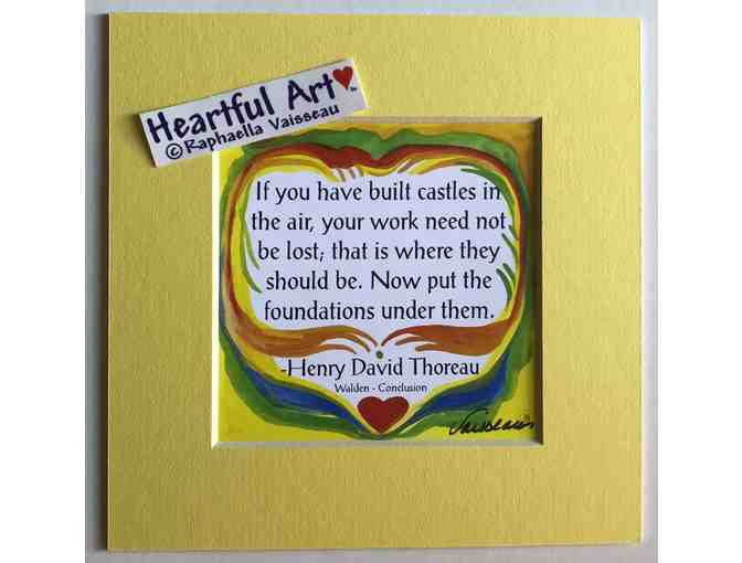 5x5 Thoreau Quote - If you have built - Photo 1