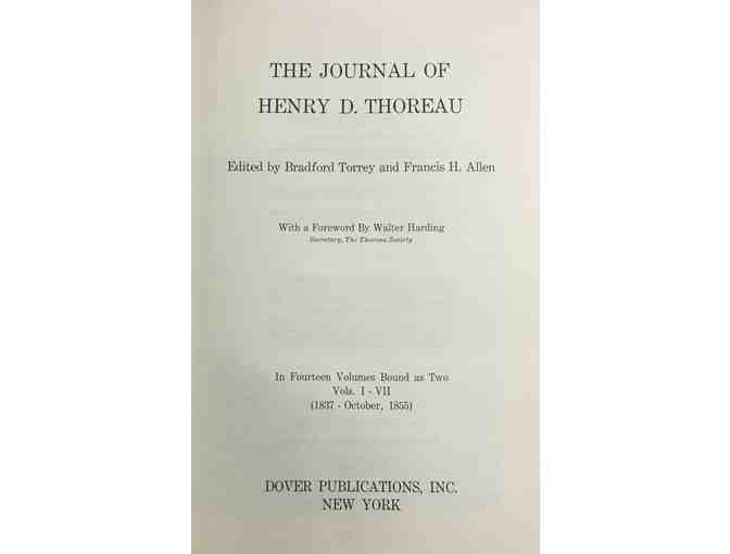 The Journal of Thoreau 'In Fourteen Volumes, Bound as Two' First Dover Edition 2 Vols.