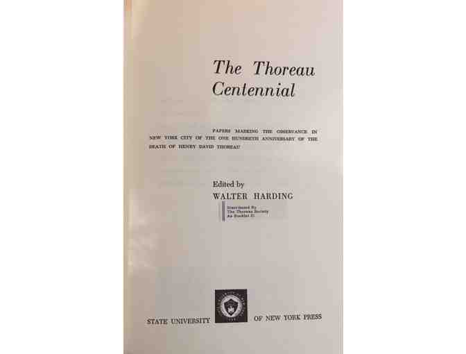 The Thoreau Centennial. Papers marking the observance in New York City of the One Hundreth