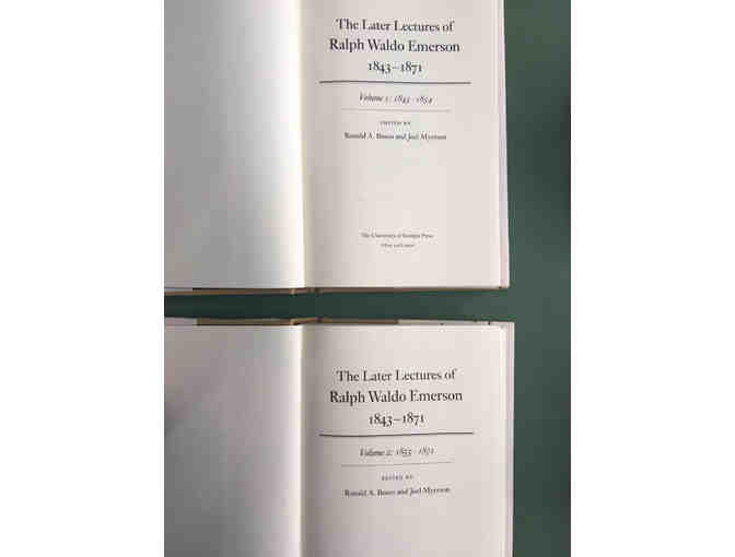 2 VOL. SET - The Later Lectures of Ralph Waldo Emerson Vol I & II, 2001, Hardcover.