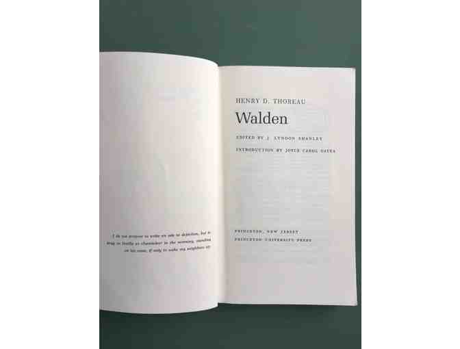 Walden, Princeton Paperback, Intro. by Joyce Carol Oates, 1988