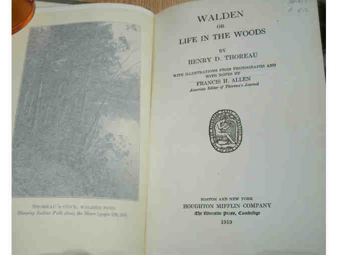 Walden, or Life in the Woods, by Henry D. Thoreau, with notes by Francis H. Allen, 1919