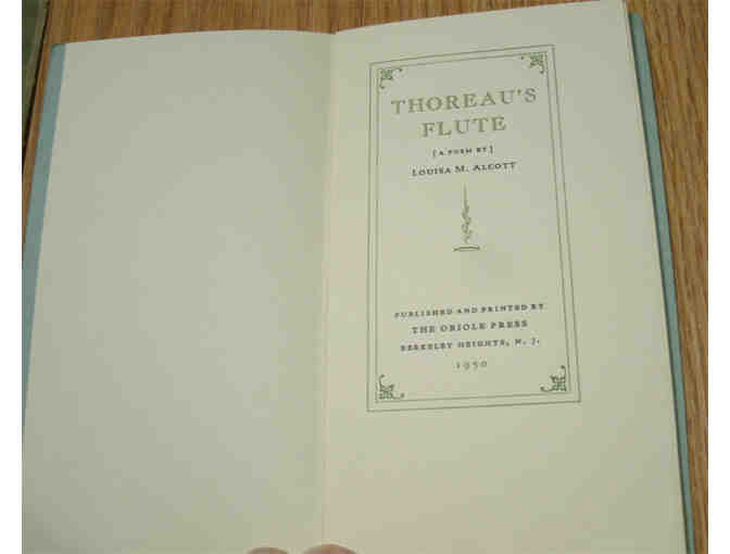 Thoreau's Flute, a poem by Louisa May Alcott [booklet]