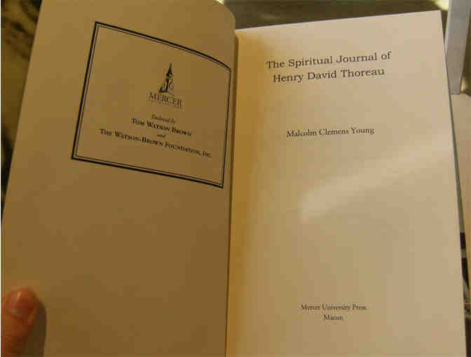 The Spiritual Journal of Henry David Thoreau, by Malcolm Clemens Young (2009)