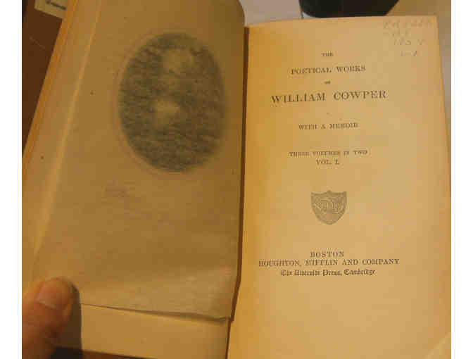 The Poetical Works of William Cowper, with a memoir (2 volumes, 1854)