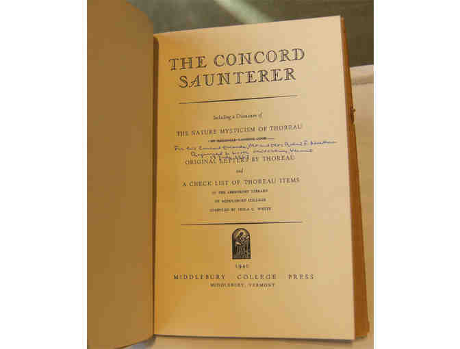 The Concord Saunterer, by Reginald Lansing Cook (1940, hardcover)