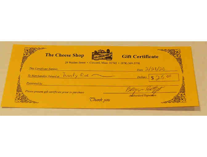 The Cheese Shop, Concord, MA - $25 Gift Certificate - Photo 2