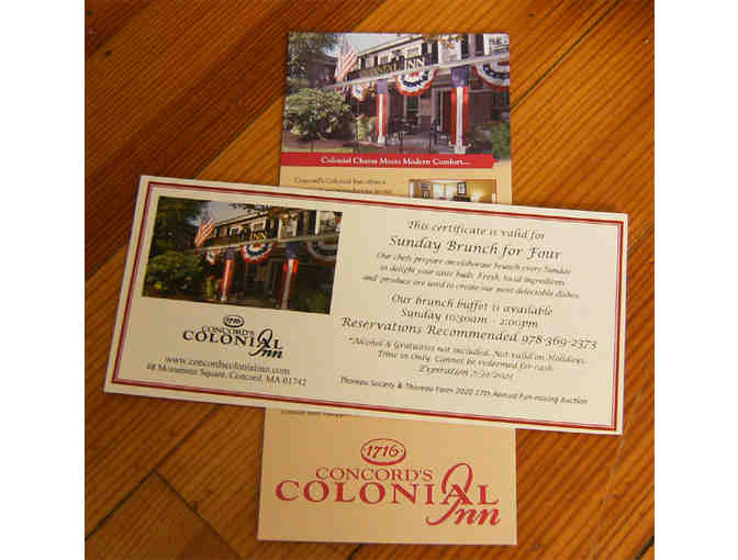 Concord's Colonial Inn - Sunday Brunch for Four Gift Certificate