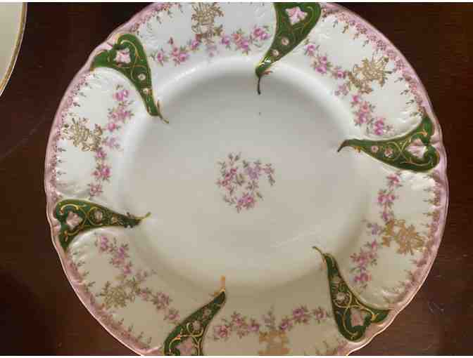 Assorted China, 6 styles, 12 plates.