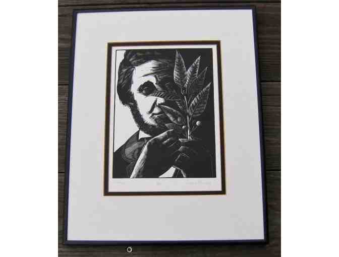 Framed Michael McCurdy print "Thoreau" (Signed and numbered) - Photo 1