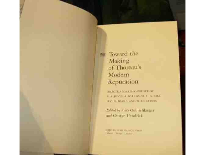 'Toward the Making of Thoreau's Modern Reputation,' by Oehlschlaeger and Hendrick (1979)