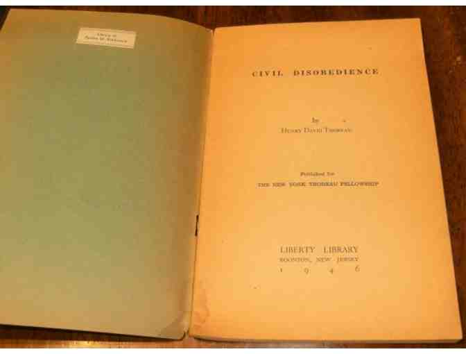 'Civil Disobedience' by Henry David Thoreau (1946 pamphlet)