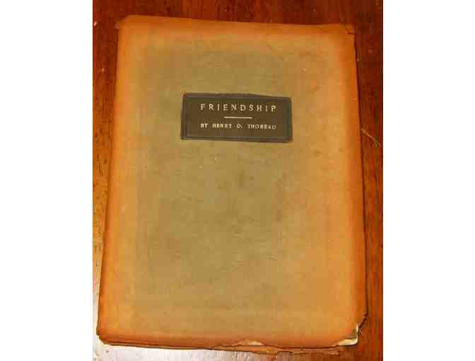 'The Essay on Friendship' by Henry David Thoreau (Roycroft Shop, 1903)