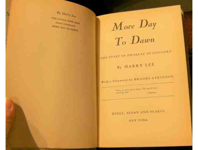 'More Day to Dawn: The Story of Thoreau of Concord' by Harry Lee (1941)