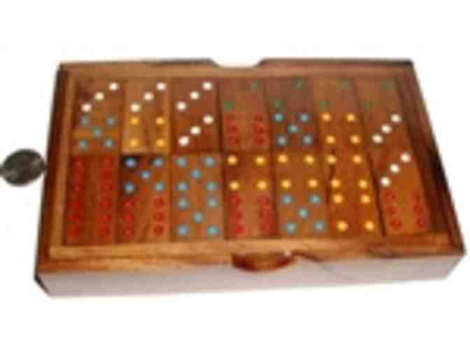 Wood Dominoes Set with Thoreau Society Logo