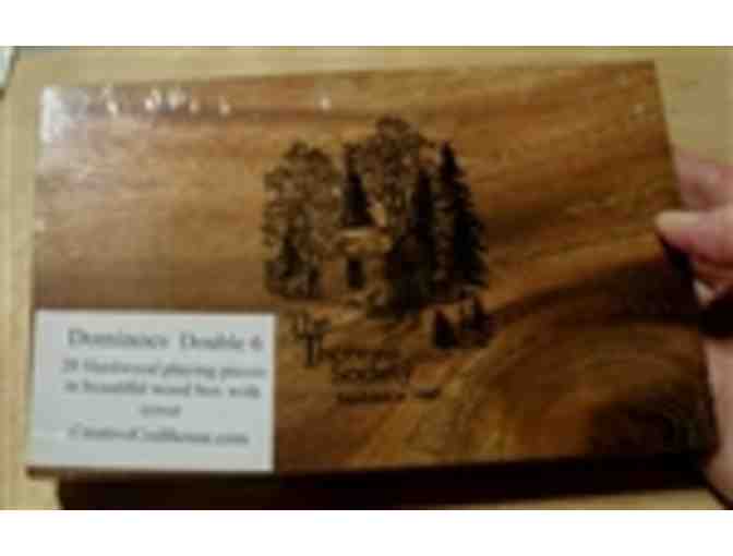 Wood Dominoes Set with Thoreau Society Logo