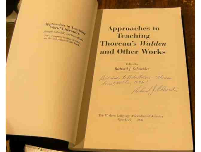 'Approaches to Teaching Thoreau's Walden and Other Works' by R. J. Schneider (SIGNED)