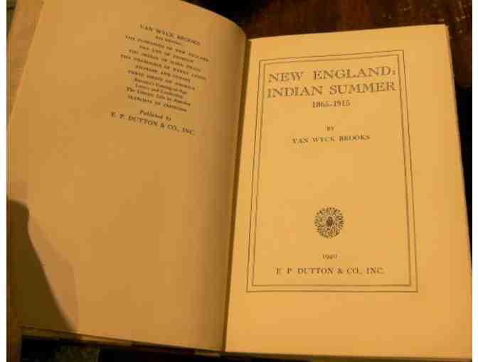 'New England: Indian Summer, 1865-1915' by Van Wyck Brooks (1940)