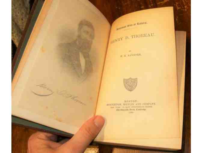 Frank Sanborn's 1888 'Henry D. Thoreau' INSCRIBED to Marsten Watson PLUS Watson book