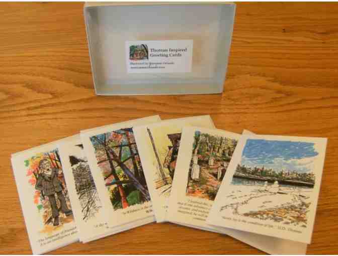 Box of 6 Thoreau-Inspired Greeting Cards (second set) - Marianne Orlando