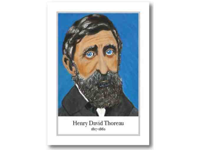 Thoreau canvas print and matching notecards