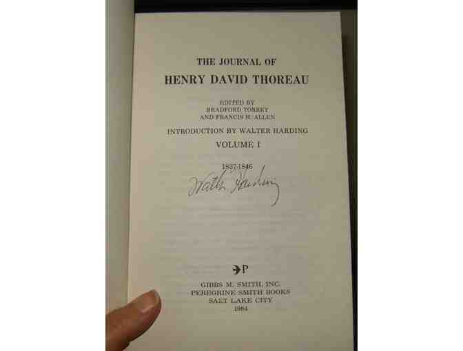 The Journal of Henry David Thoreau, 14-volume paperback set (1984) - SIGNED BY HARDING