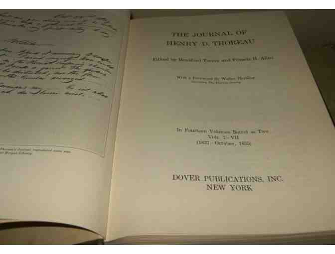 The Journal of Henry D. Thoreau, 2 vols. (Dover 1962)