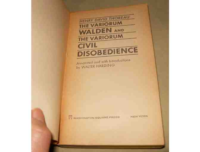 The Variorum Walden and The Variorum Civil Disobedience, ed. by Walter Harding (PB 1970)