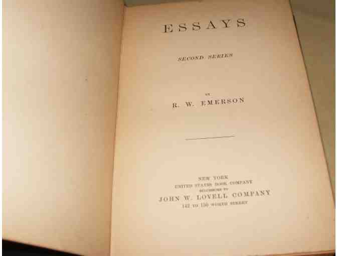 Emerson's Essays, Second Series