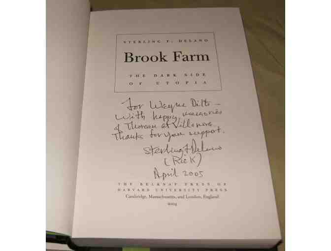 Brook Farm: The Dark Side of Utopia, by Sterling F. Delano (INSCRIBED)