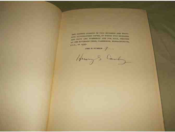 Thoreau, by Henry Seidel Canby, SIGNED AND NUMBERED