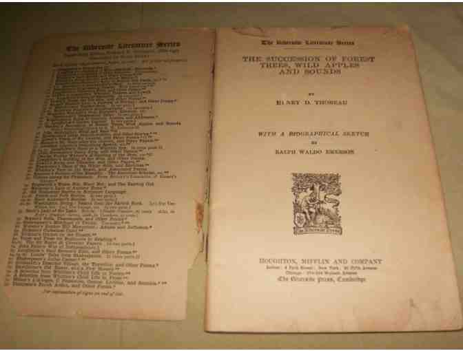 The Succession of Forest Trees, Wild Apples, Sounds, by Henry D. Thoreau, 1887